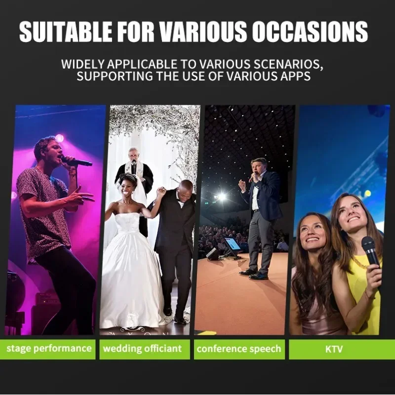 RAYHAYES KU-201 80 متر ثنائي القناة ميكروفون لاسلكي الأصلي المهنية يده ميكروفون الكاريوكي Mic لفيديوكي #6