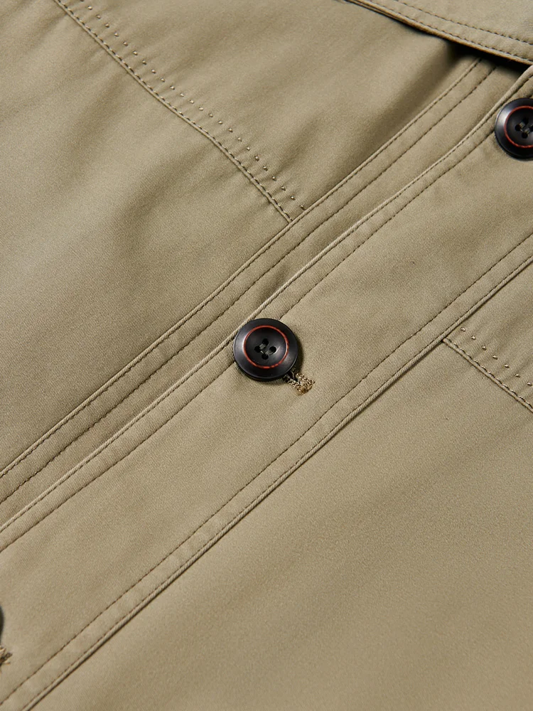 Jaqueta Cardigan Casual Masculina de Primavera e Outono, Ajuste Solto, Gola Alta, Tecido Fino de Aodão, Roupas para Pais, A...