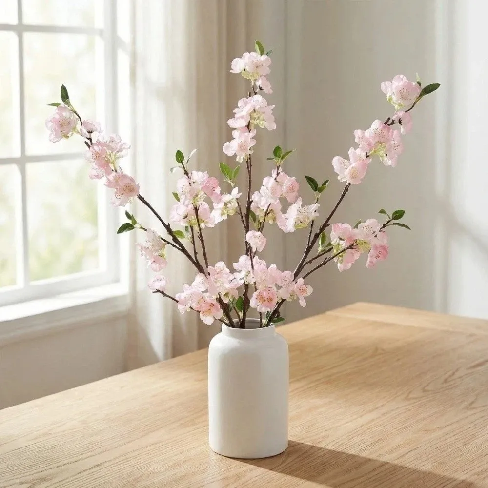 

Real Touch Artificial Pear Blossom Flowers Handmade Plum Blossom Faux Flower Branch Realistic Luxury Fake Flower Teacher's Day