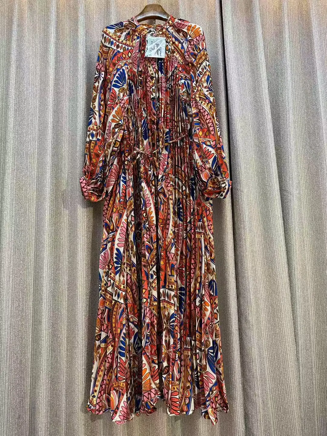 

2026 New Summer Luxury Dress for Women Temperament Long Sleeve Lace Up Female Bohemian Maxi Vestidos Chic A-line party Dresses