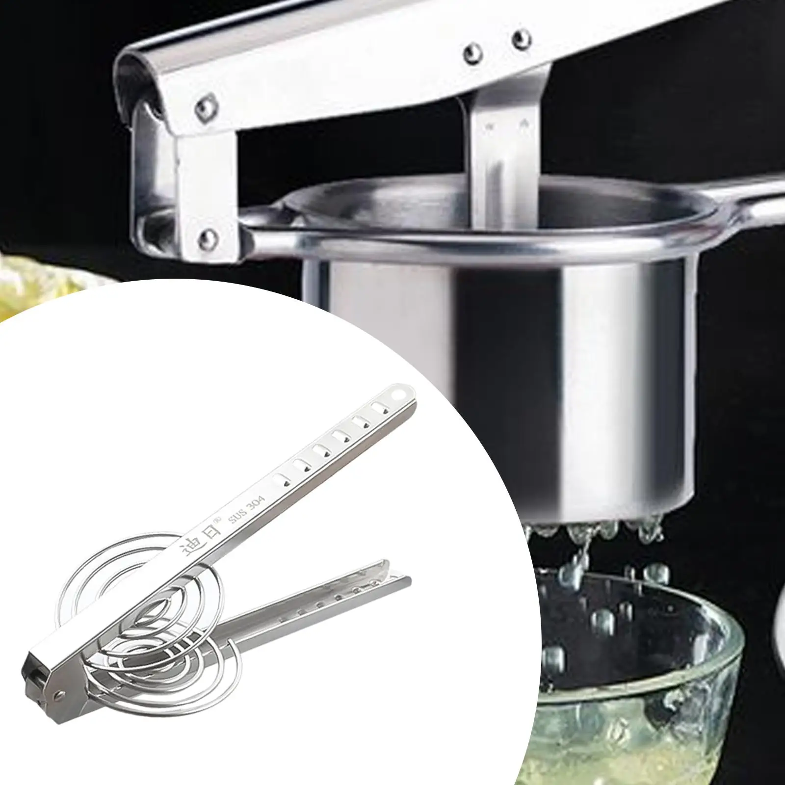 Stainless Steel Vegetable Squeezer Practical Multi-purpose Easy to Clean Vegetable Strainer Tool Medicinal Residue Manual Press