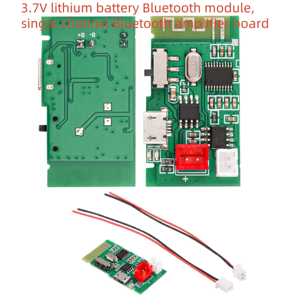 Placa amplificadora mono bluetooth 3w 4Ω com carregamento de bateria de íon-lítio portas micro usb e tipo-c para áudio bluetooth