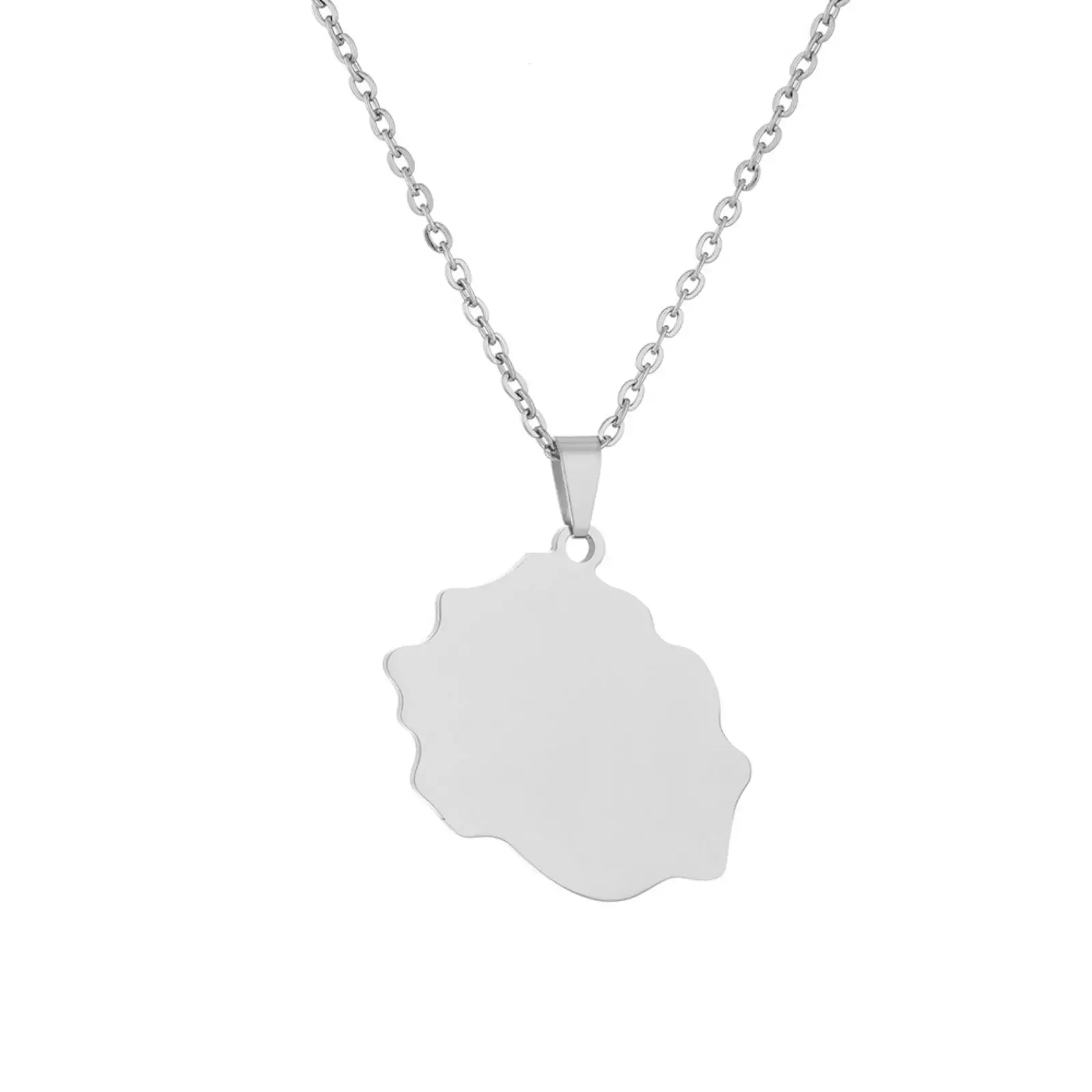 Kette mit Anhänger in Form einer Karte der Insel Réunion, aus Edelstahl, französische Réunion-Karte, ethnisches, patriotisches Souvenir-Schmuckstück, Geschenk für Männer und Frauen. – Detail 2