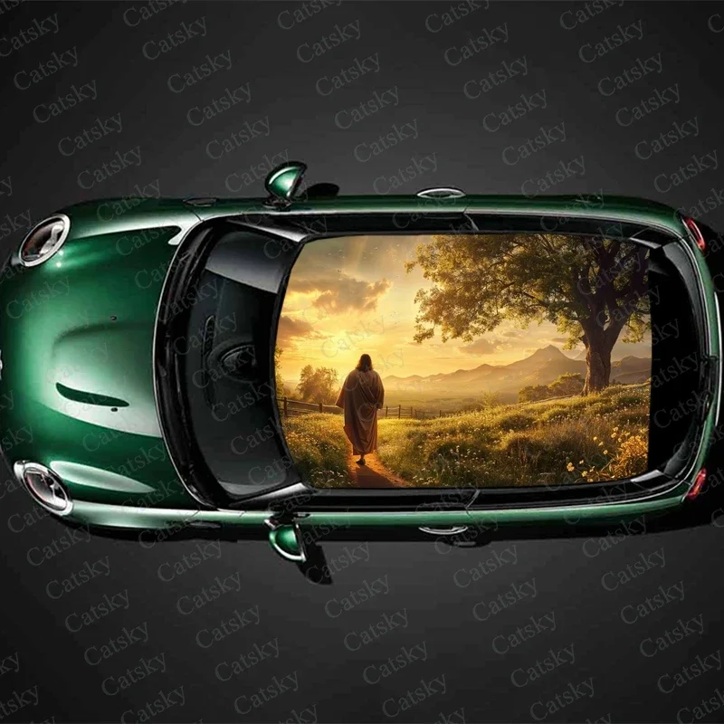 

Jesus Car roof sticker wrap racing SUV accessories packaging painting PVC car accessories graphic decals