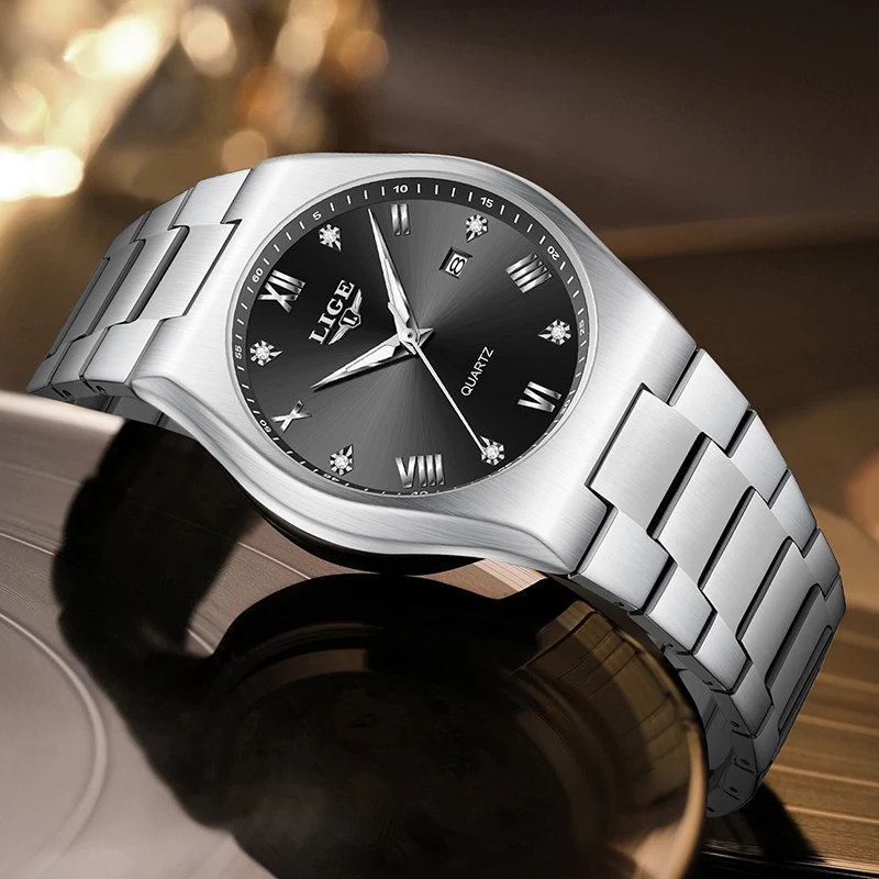 LIGE Quartz Watches For Women Top Brand Luxury Diamond Watch Women Fashion Waterproof Luminous Date Woman Wristwatch Reloj Mujer