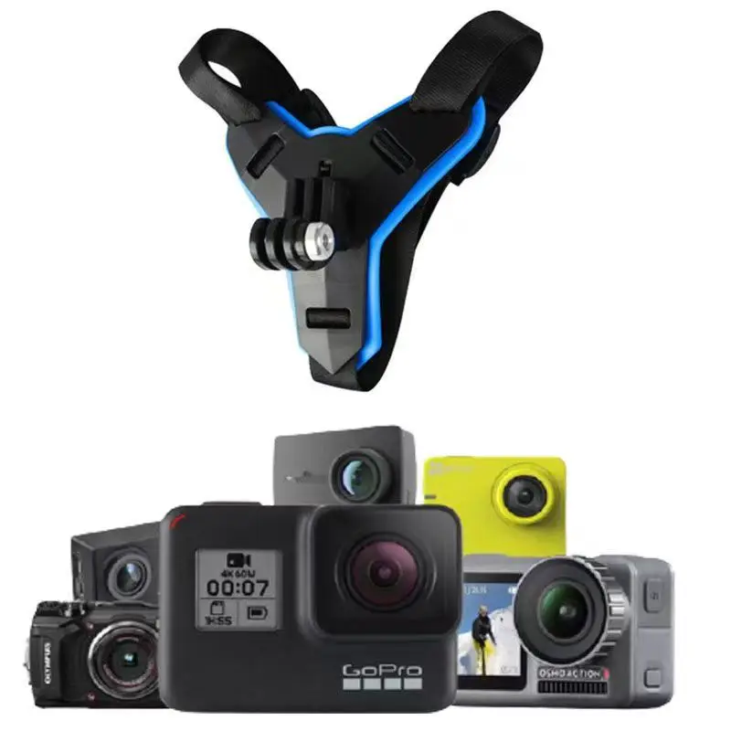 

Motorcycle Helmet Strap Mount Gopro Hero Action Sports Camera Mount Full Face Holder Accessories for benelli tnt 125 bmw s1000rr