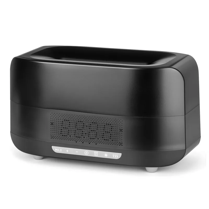 

humidifier home clock bluetooth audio bedroom simulation flame lamp atmosphere aroma diffuser intelligent