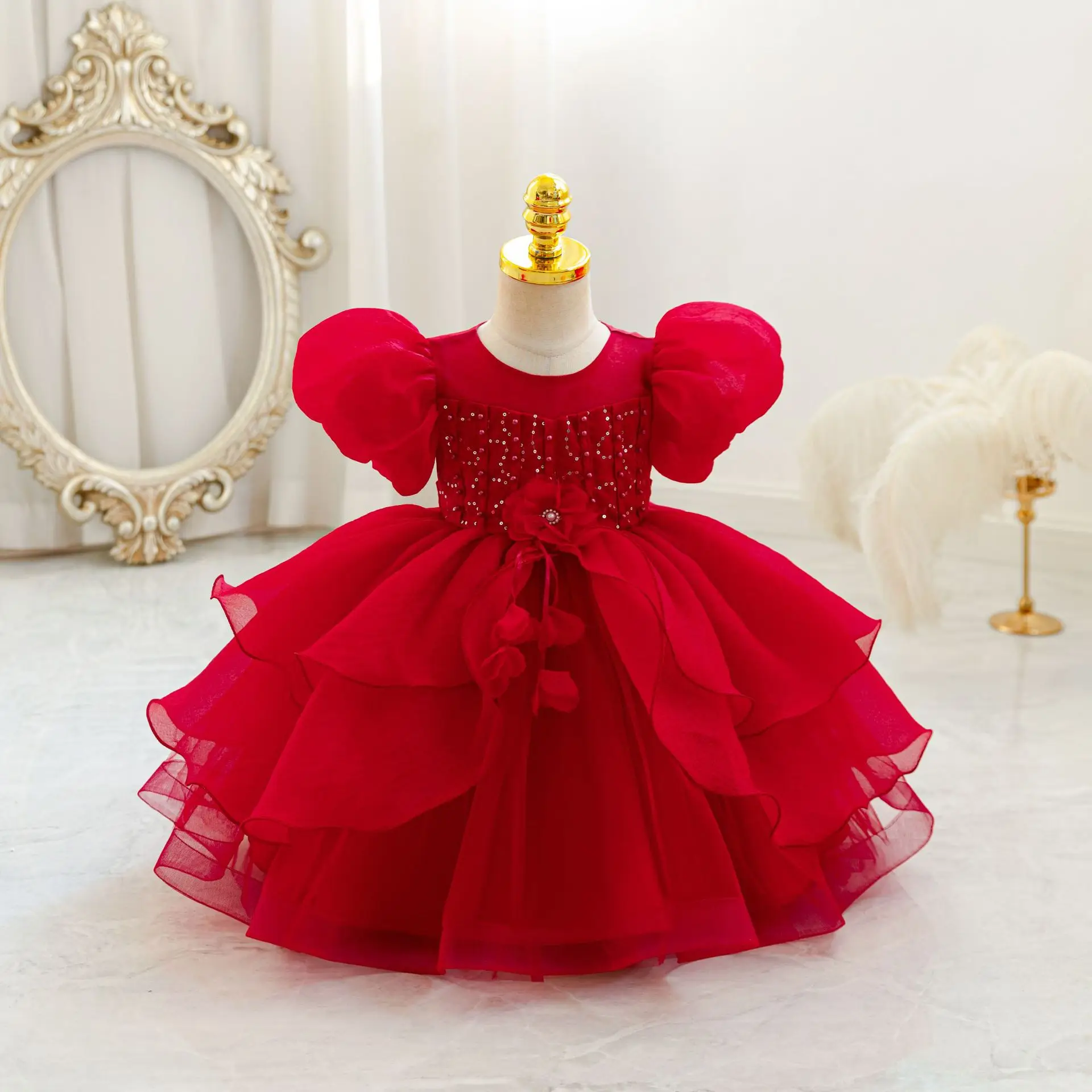 cute-puff-sleeves-toddler-girl-birthday-first-christmas-ball-gown-sequin-beauty-pageant-dress-girl-bridesmaids-evening-gown