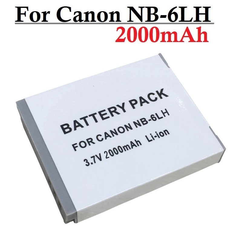 2000mAh Batteries Camera Battery NB 6L NB6LH NB-6L For Canon Power-shot IXUS 310 SX240 SX275 SX280 SX510 SX500 HS 95 D10 D20 D30