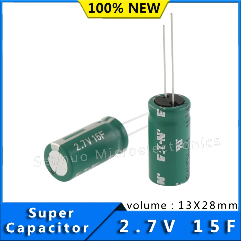 NEW 2.7V 15F HV supercapacitorsCylindrical cells HV1325-2R7156-R farah capacitance Low ESR high power density 2.7V 15F 13x28mm