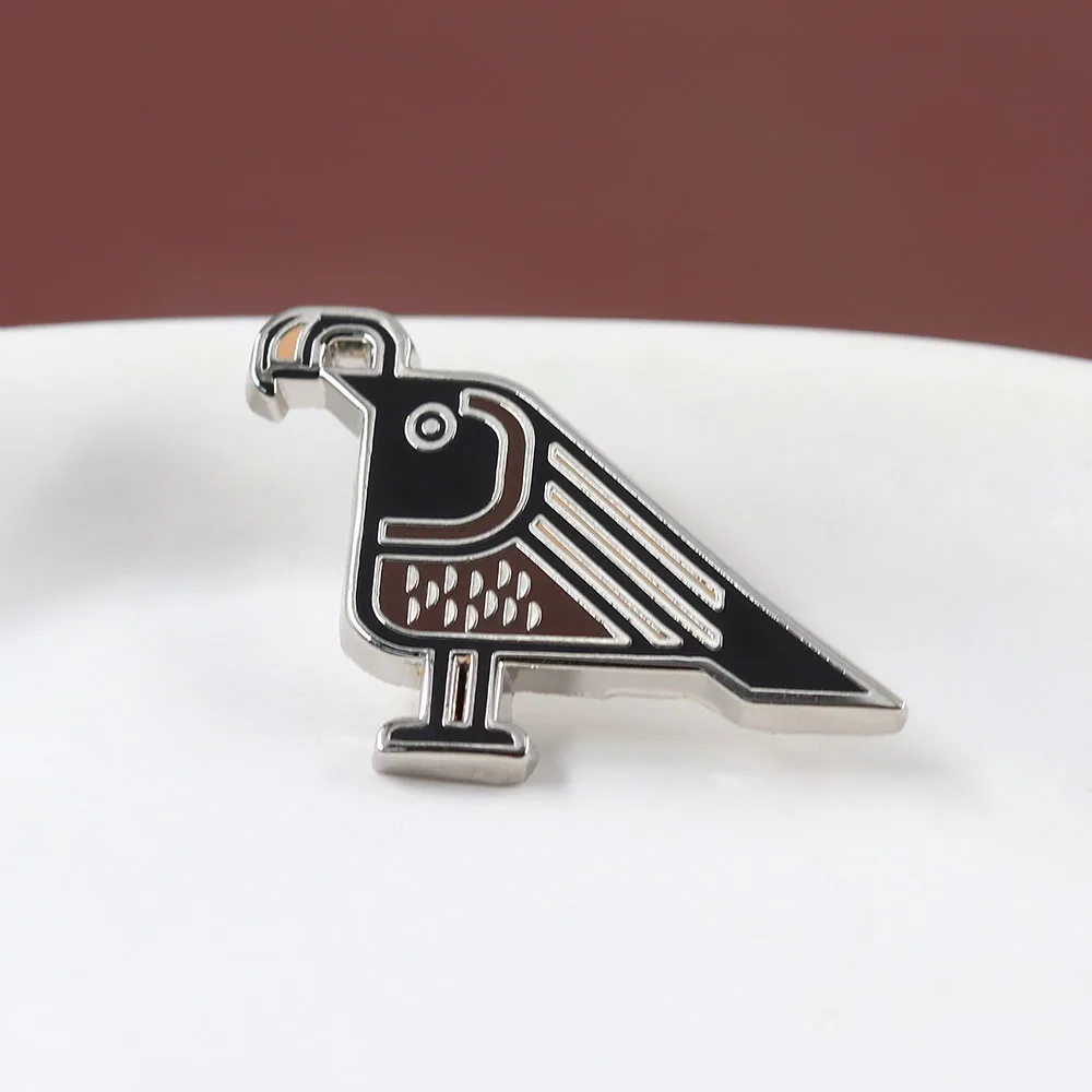 Minimalistische geometrische Wachtel-Brosche, modisches und kreatives Volkskunst-Vogel-Abzeichen, luxuriöses Emaille-Abzeichen, Anzug-Accessoire, Schmuckgeschenk – Detail 8