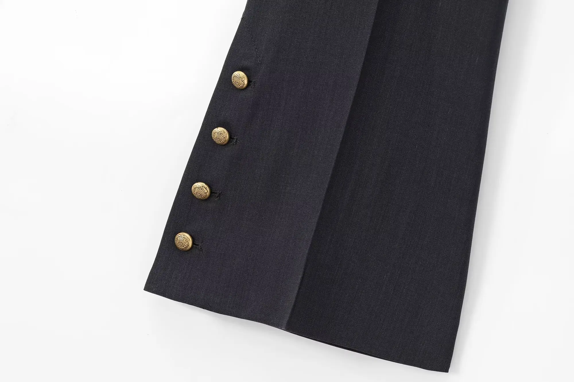 Jenny&Dave French Fashion Button Decoration Flare Pants Suit Pants Women Casual Trousers Minimalist Coummuter Pants