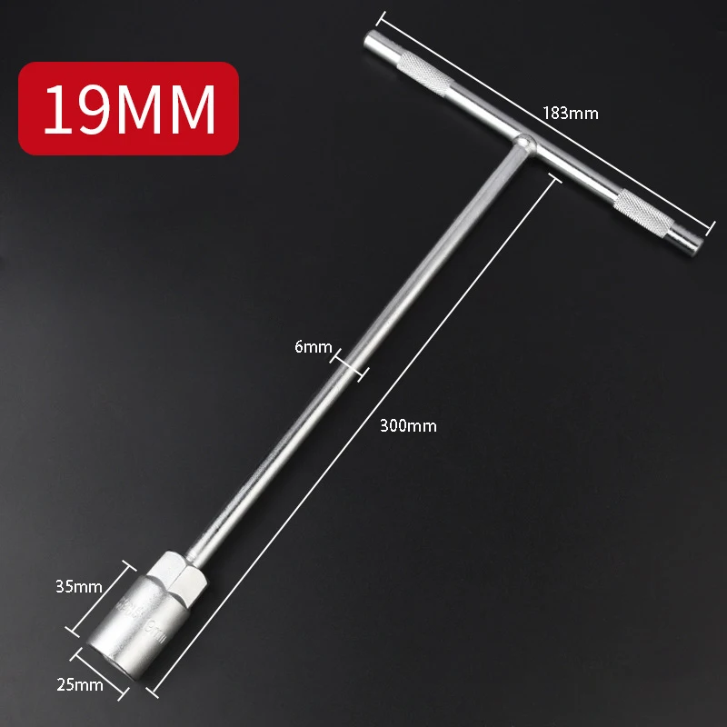 6-19mm T-Style Socket Wrench Mechanics's Driver Repair Socket Set Car Mechanical Workshop Tools Hex Wrench Hand Tools Nut Key