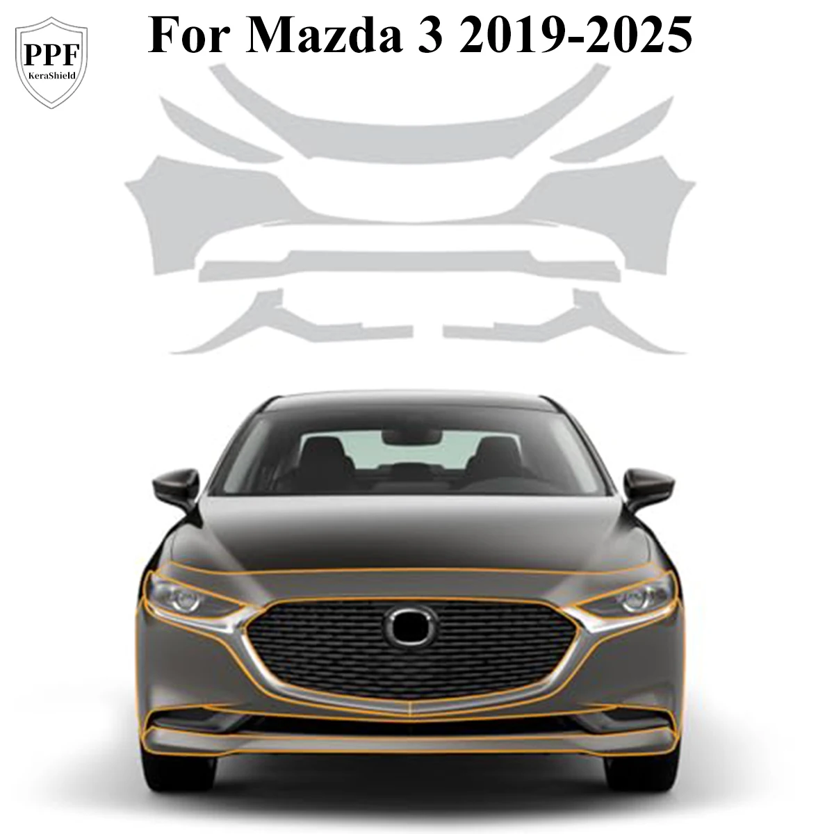

For Mazda 3 2019-2025 Anti-Scratch Pre-cut PPF TPU Paint Protection Film Car Clear Bra Invisible Cover Repairable Self-adhesive