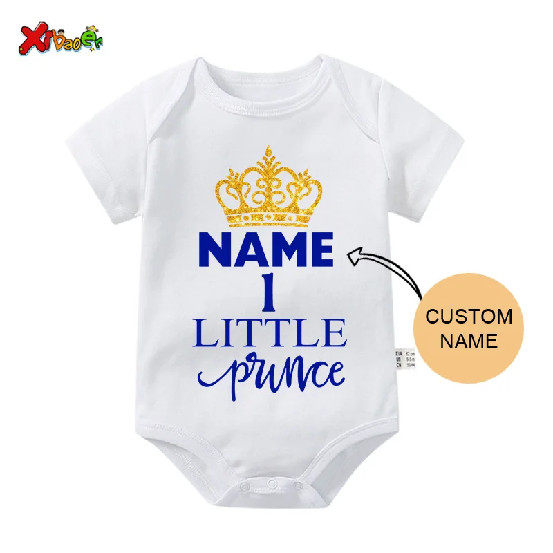 Matching Family Shirts Birthday Party Shirt Glold Crown Shirt T-Shirt Outfits Personalized Name Boys Baby Onesie Dad Son Tshirt