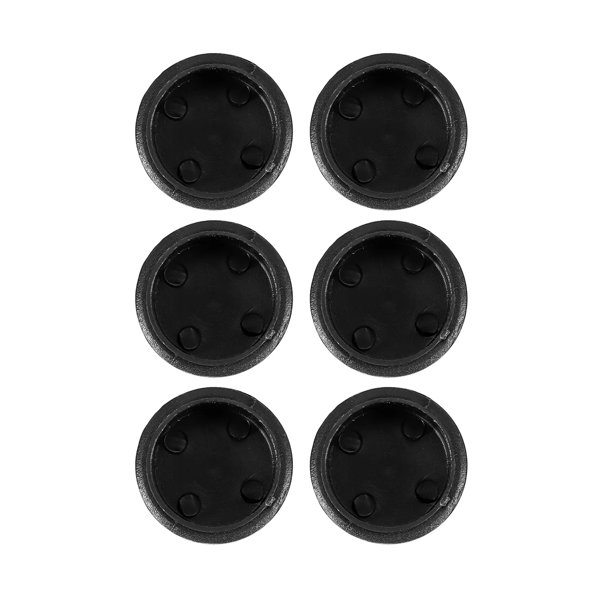 6 uds tapa de extremo ciego de plástico cubierta de tapón de inserción de tubo 40mm negro