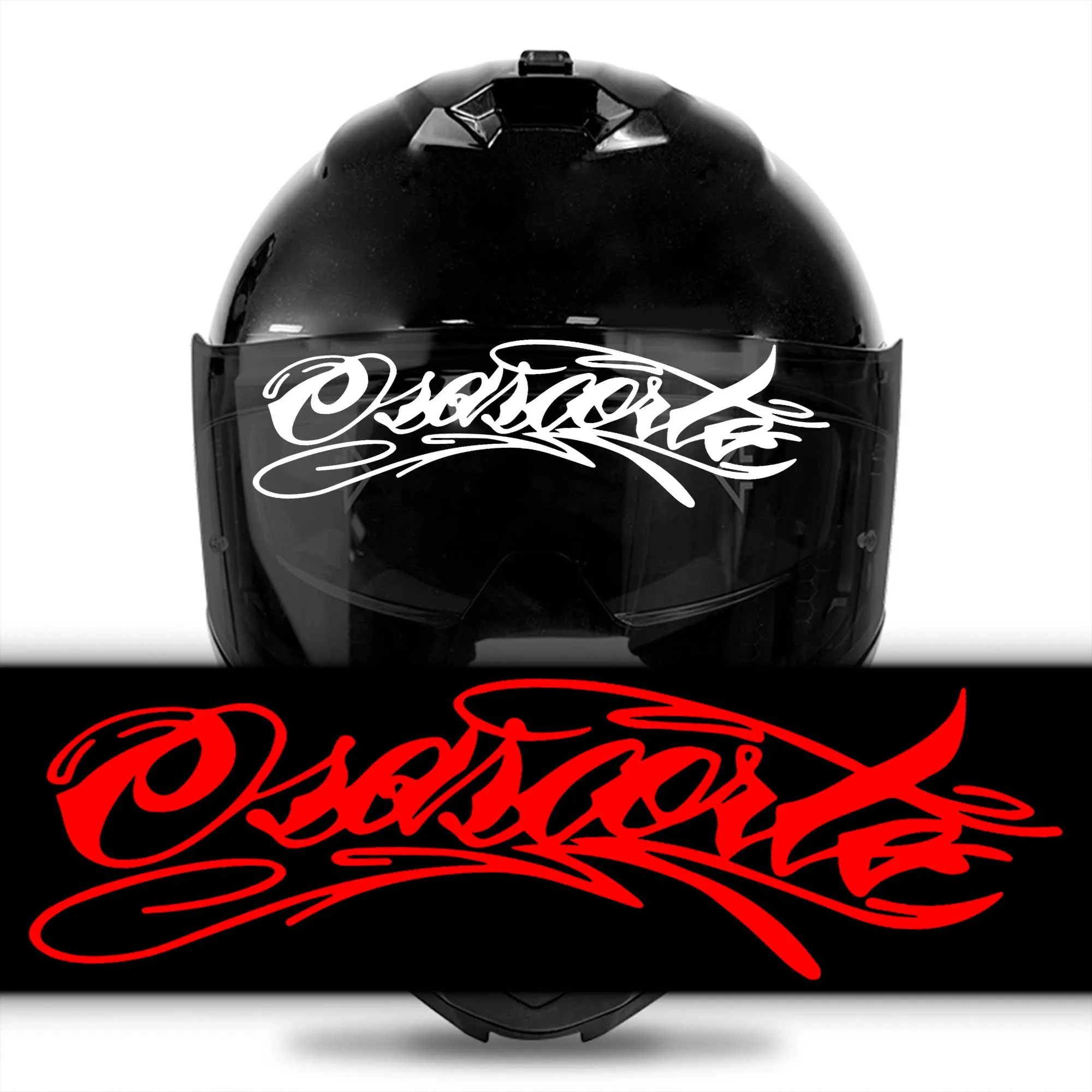 

2 шт. наклеек Osascorte для визора мотоциклетного шлема, водонепроницаемые, прочные, для топливного бака и крыльев мотоцикла, самоклеящиеся виниловые наклейки