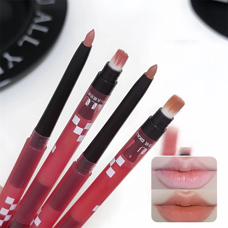 3 w 1 Szkicowy Konturówka do Ust Wodoodporna Długotrwała Nieblaknąca Szminka w Pisaku Matowy Nude Kolor Powiększająca Usta Kredka do Ust Kosmetyki do Ust