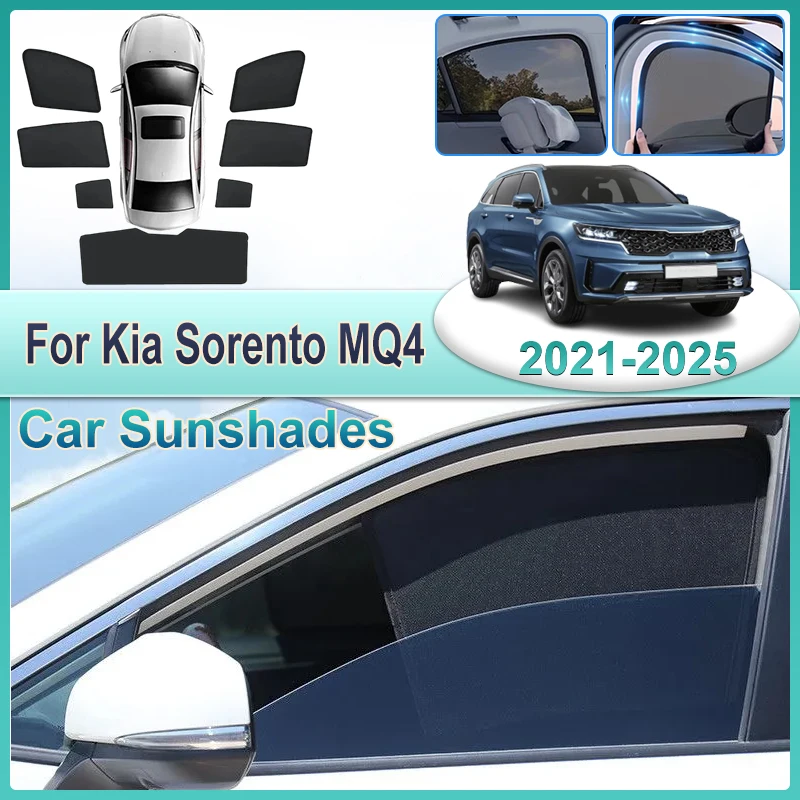 

Mesh Sunshades For Kia Sorento MQ4 2021 2022 2023 2024 2025 Front Rear Windshield Side Window Sun Visor Covers Auto Accessories