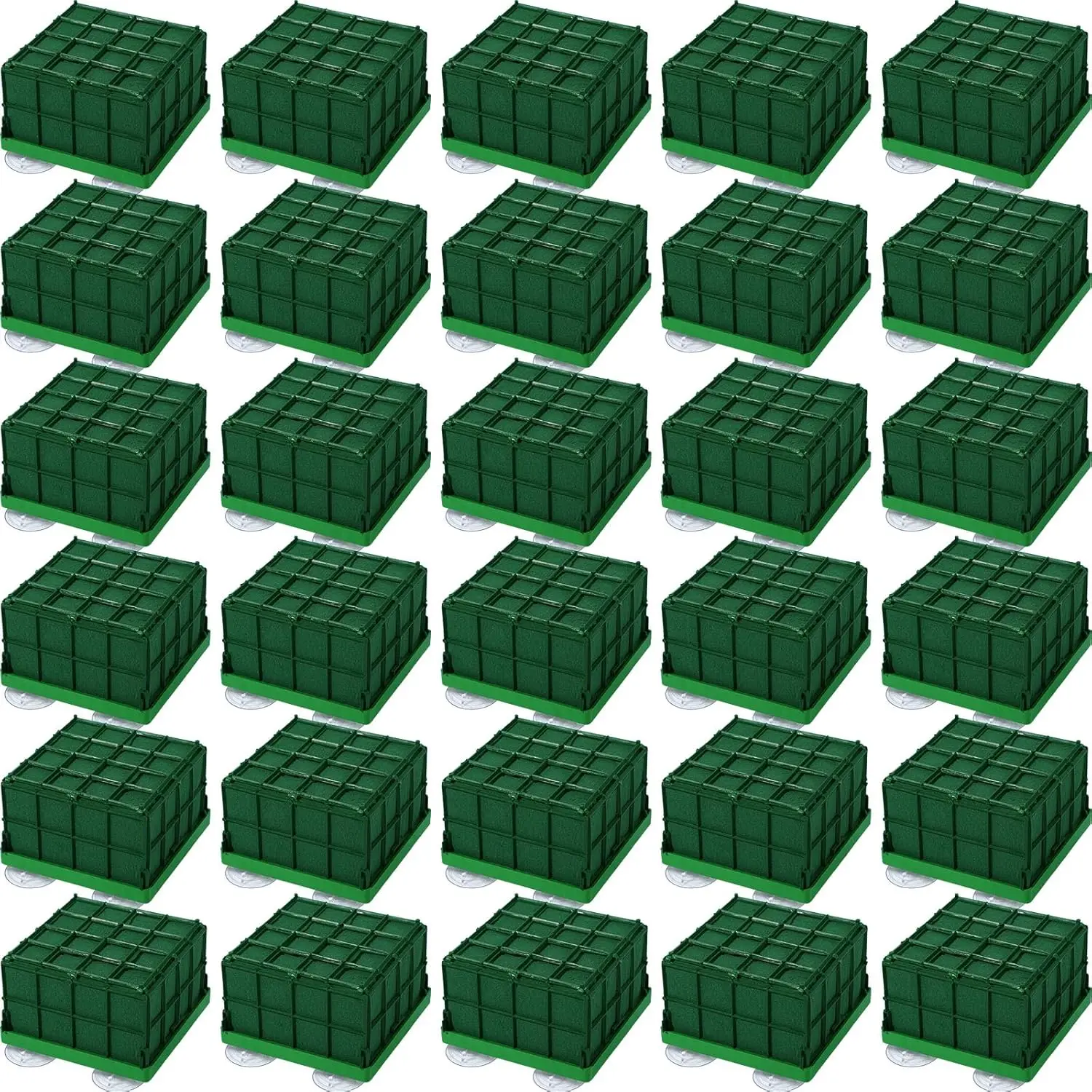 

12-Piece Floral Foam Cage Holders for Fresh Flowers, Wedding Decor, 4.3x4.3x3.5 Inch