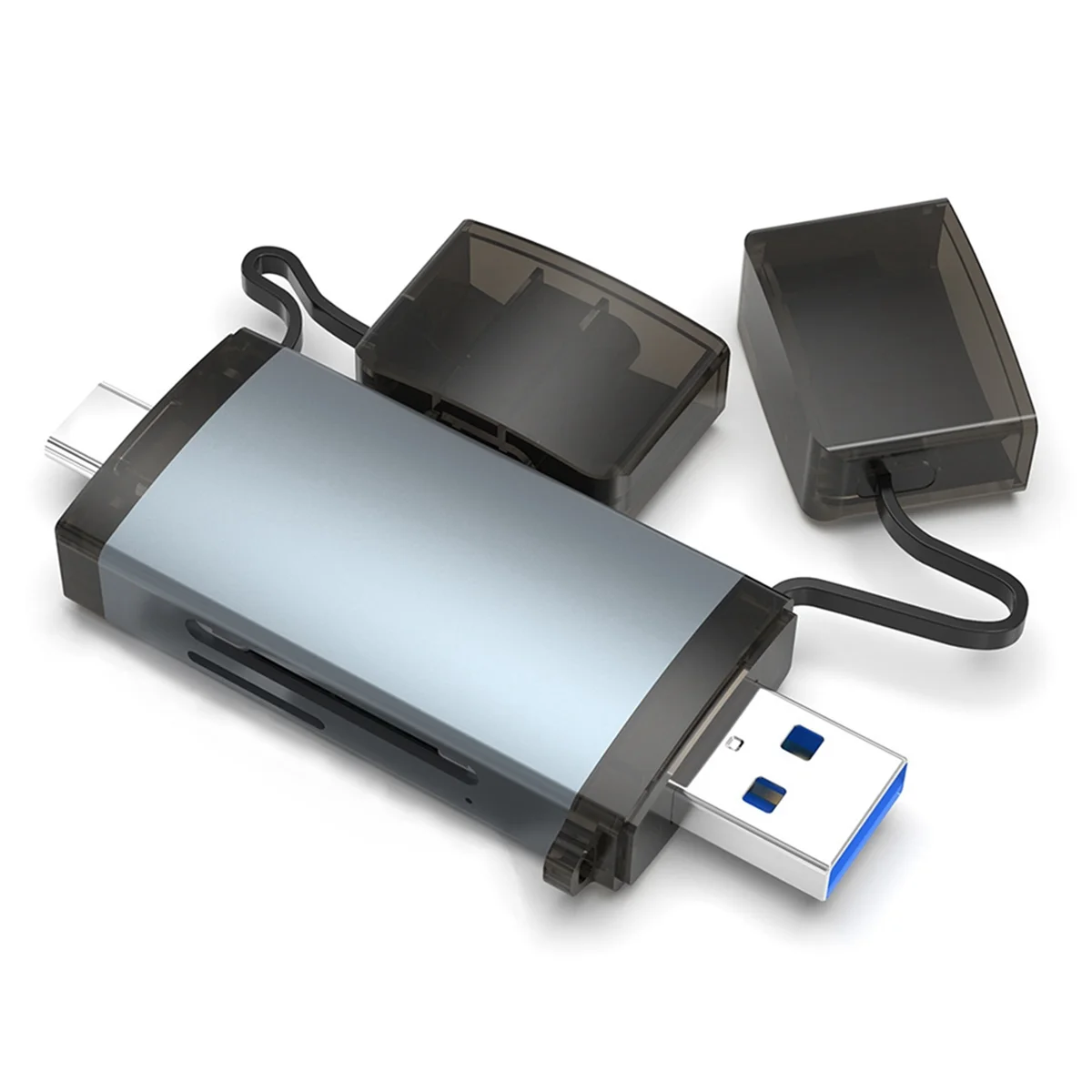 

A03R USB3.0 Адаптер для чтения карт памяти USB-C SD4.0 + TF4.0 Адаптер OTG Аксессуары для высокоскоростной передачи