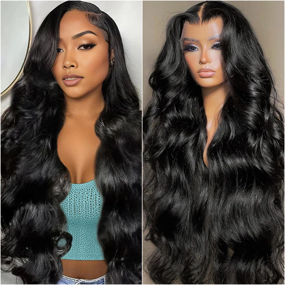 

Парик из натуральных волос Body Wave, 200% плотность, 40 дюймов, с HD-кружевной передней частью 13x6, для чернокожих женщин, предварительно снятая линия роста волос, свободная волна, парик с кружевной передней частью