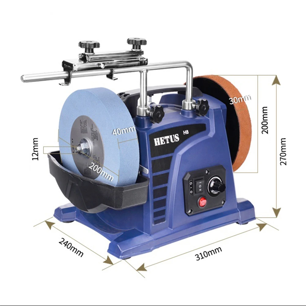 Electric Knife Sharpener 220V Low-speed Water Grinder Water-cooled Woodworking Tool Sharpener Carving Knife Sharpening Machine