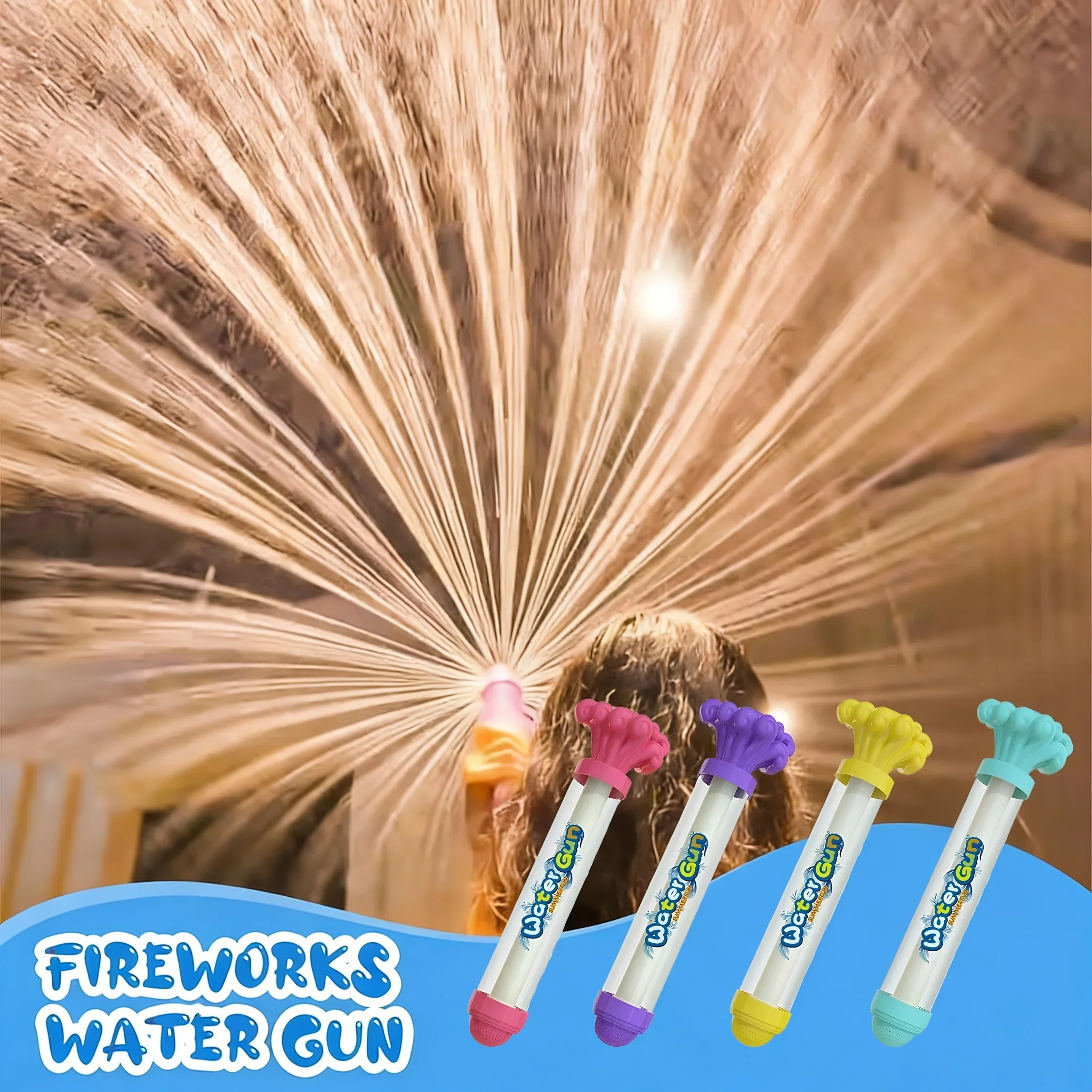 

Wave Fireworks Water Gun, New Romantic Fireworks Design, High-pressure Pull-out Water Spray, Suitable for Swimming Pools