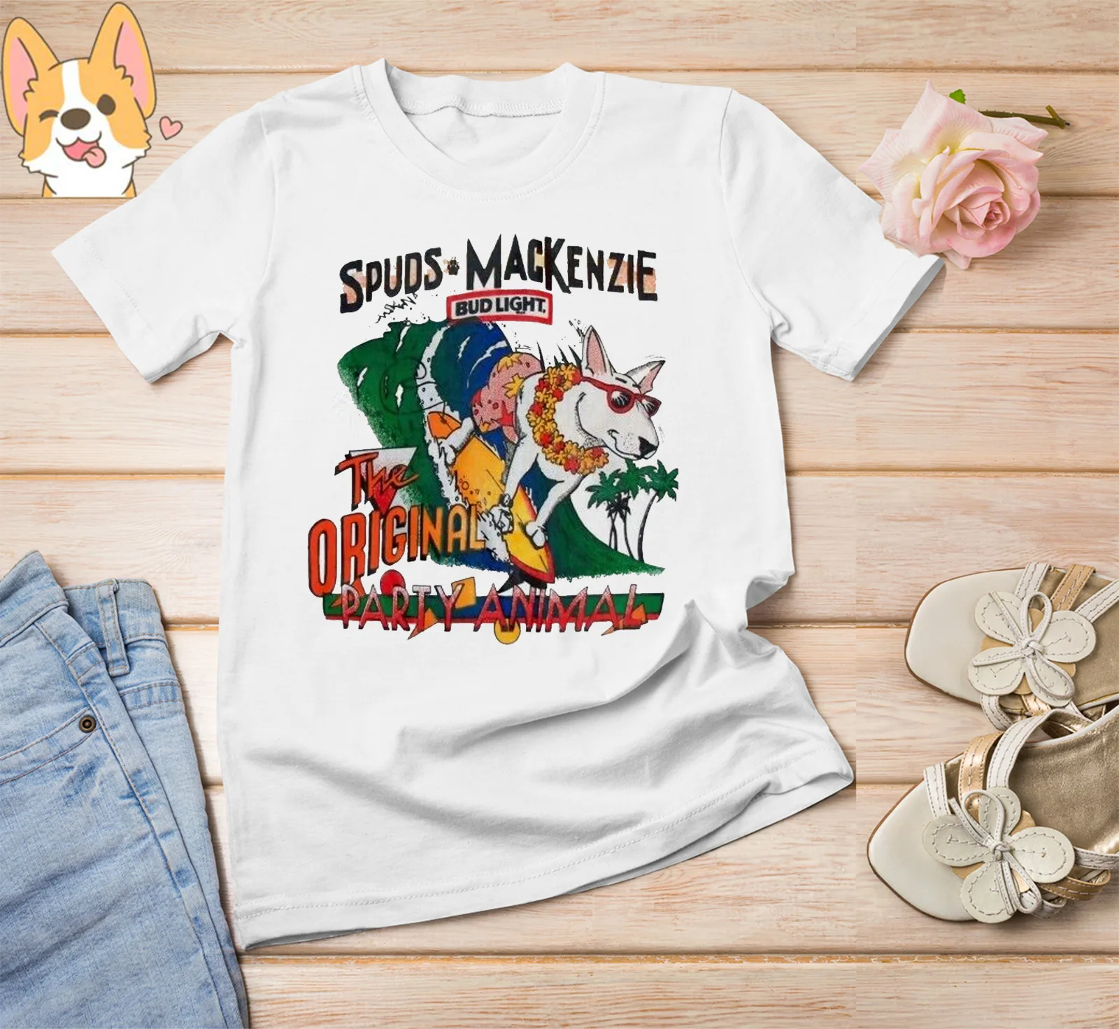 Spuds MacKenzie Unisex Cotton T Shirt Size S M L 234XL EG135