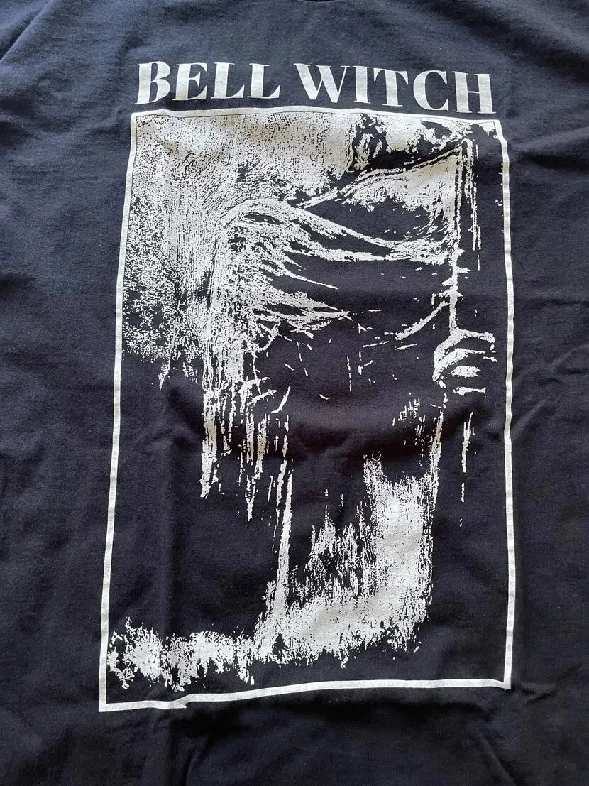 جرس الساحرة الفرقة السحر هدية لمحبي القطن الأسود تي شيرت كامل الحجم S-5XL