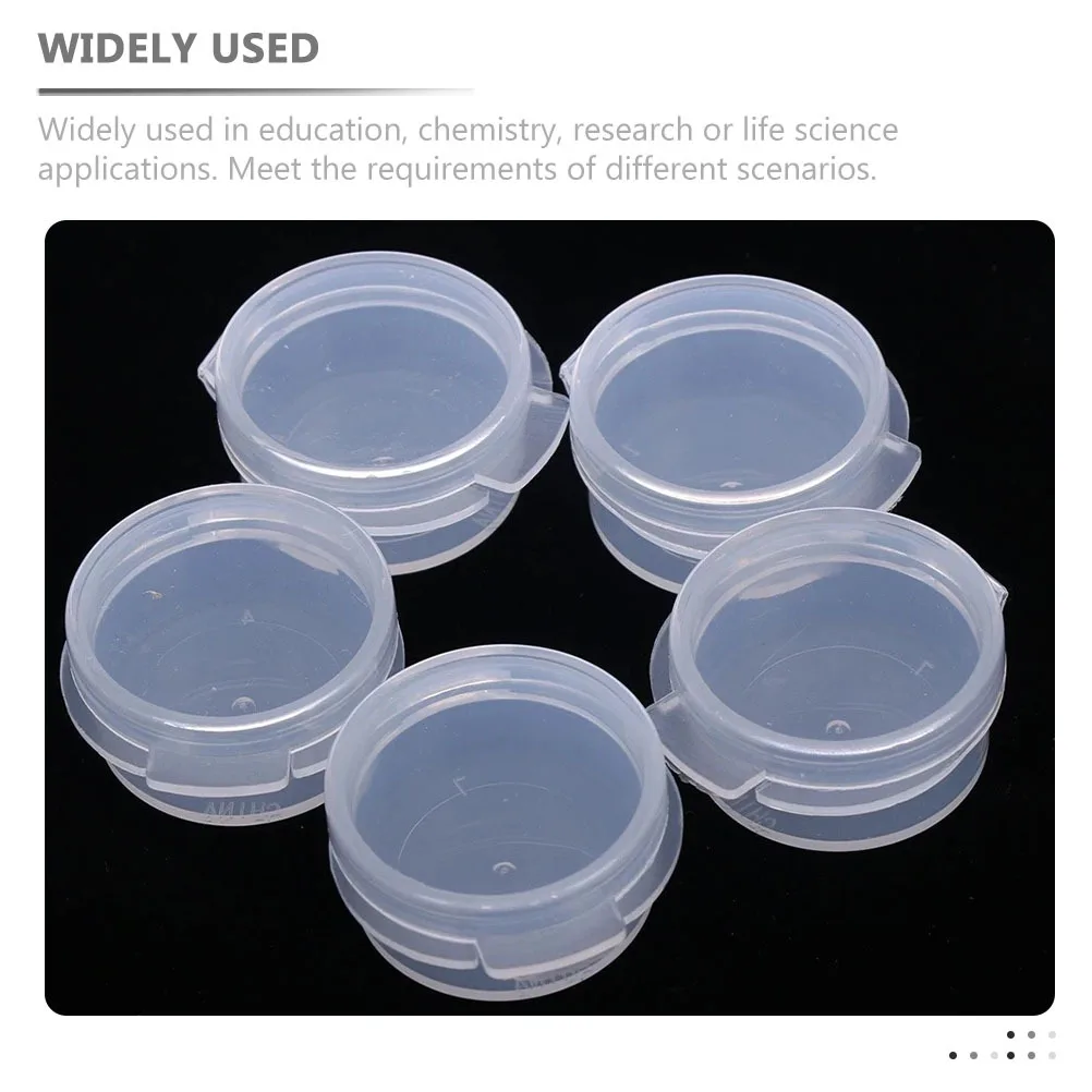 

25pcs Soil Sample Box Clear Plastic Storage Jar Reusable Moisture Observation Container Transparent Small Round Organizer For