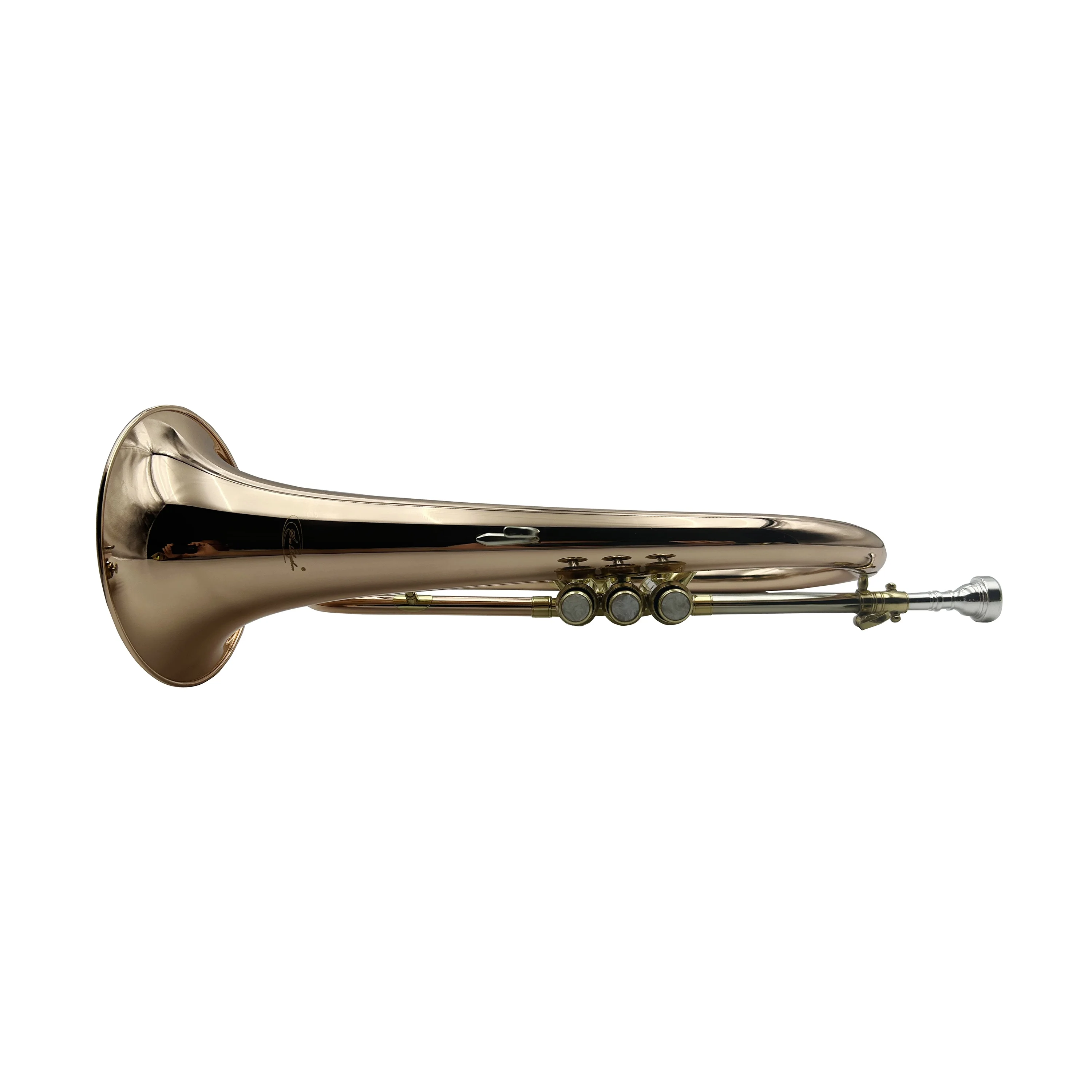 Professional JYFG410PC BB Flugelhorn High Quality Phosphorus Copper Bronze Body Gold Lacquer Surface Trumpet Wind Instrument