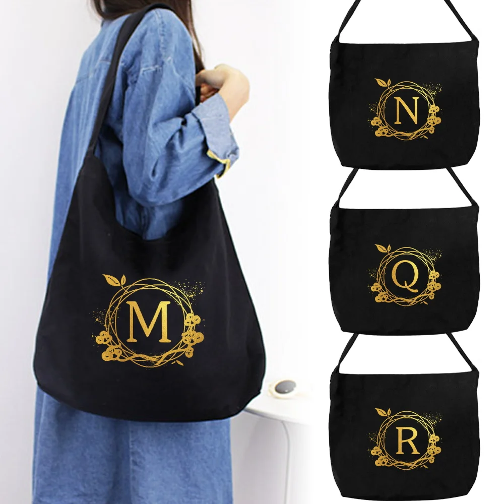 

Handbags Tote Bag Canvas Shopping Bags for Work Commuting Organizers College Style Student Bag Printing Wreath Series