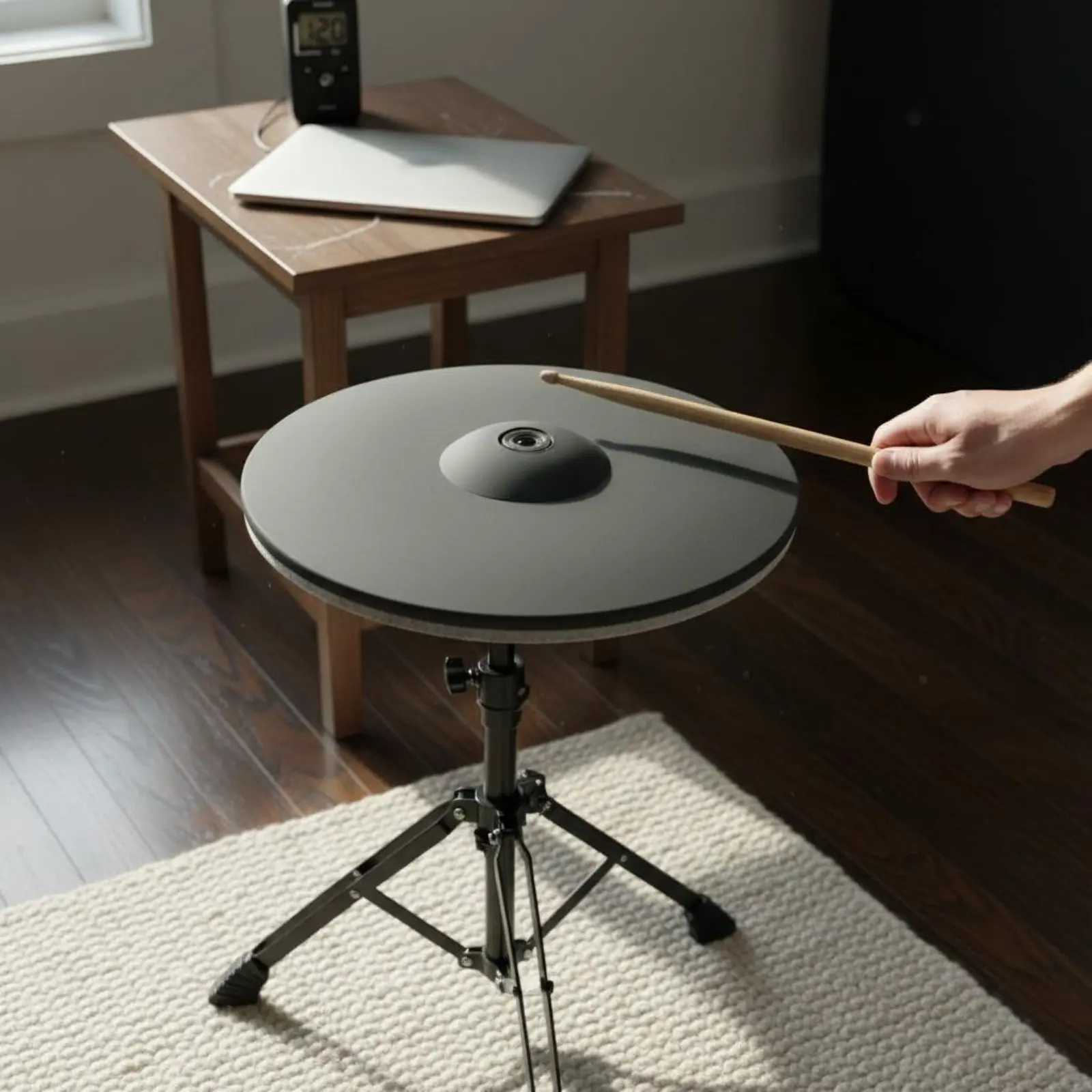 Electronic Ride Crash Cymbal Realistic Swing Electronic Drum Cymbal Pad Plug-and-Play Long-Lasting Construction