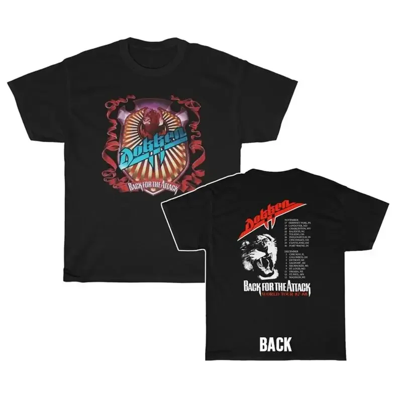 D0kken 1987 88 Back For The Attack World T Shirt