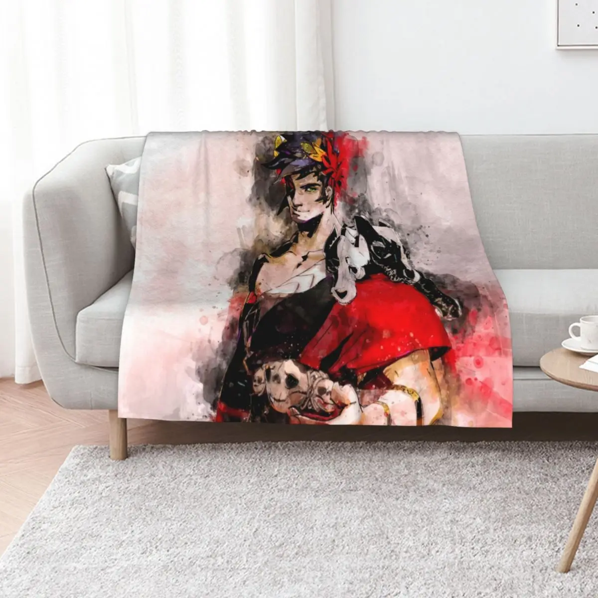 Zagreus - Hades (Watercolor) Throw Blanket Single Polar Flannel Sofa Summer Decorative Throw Blankets