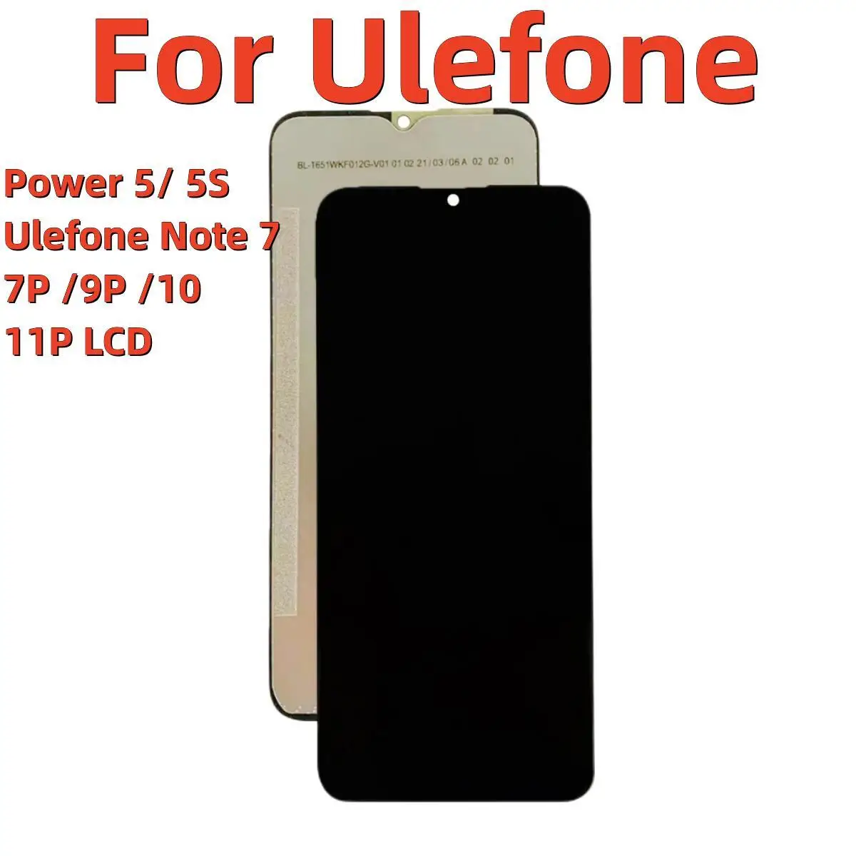 

For Ulefone Power 5 5S LCD Display Touch Screen Digitizer Assembly For Ulefone Note 7 7P 9P 10 11P LCD Replacement