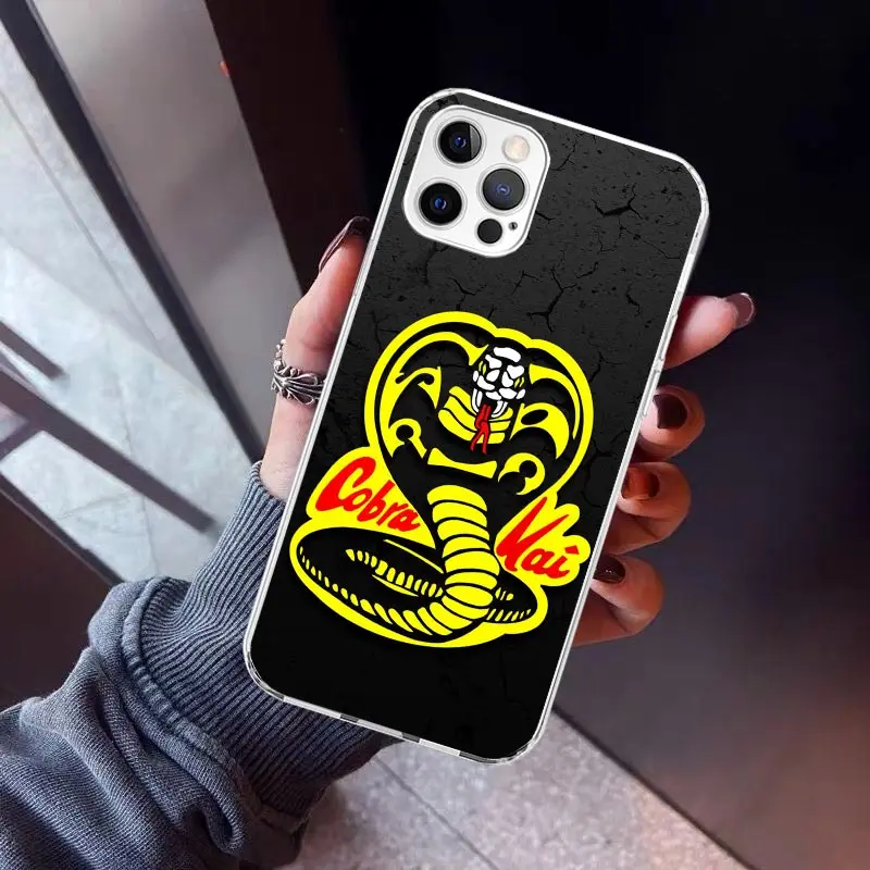 Cobra Kai Snake Phone Case For iPhone 16 15 14 13 12 Mini 11 Pro Max Cover 7 Plus X XS XR 8 + SE Silicone Shell Print Fundas For