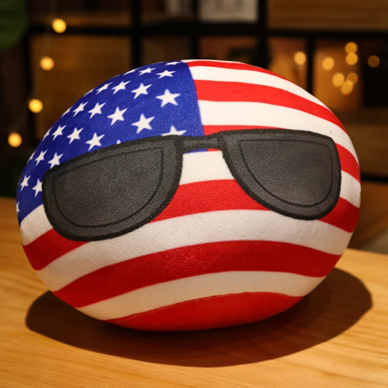 20-30cm Kawaii Polandball peluche bambola farcito Country Ball USA urss francia RUSSIA regno unito corea del sud giappone EU CANANDA italia regalo