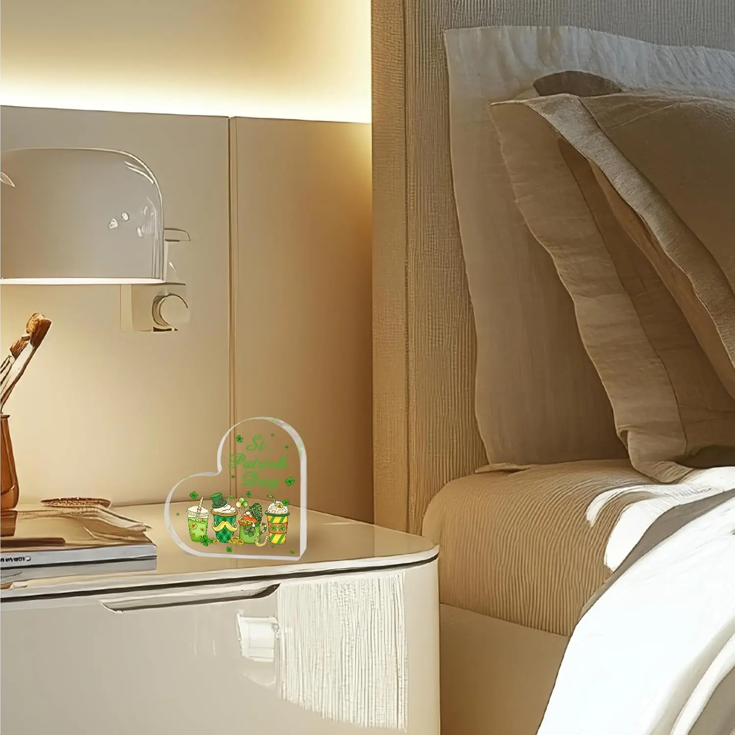 هدايا عيد القديس باتريك وديكور عيد القديس باتريك للطاولة، مكتب المكتب، الرف، غرفة المعيشة وغرفة النوم - عيد القديس باتريك السعيد