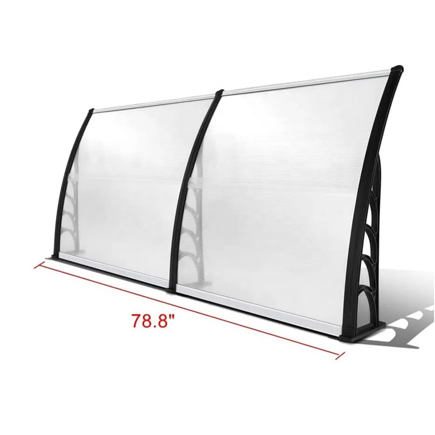 VERTAK 80*200cm Front Door Canopy Awning Shelter Front Back Porch Window Awning Canopy Door for the Entrance