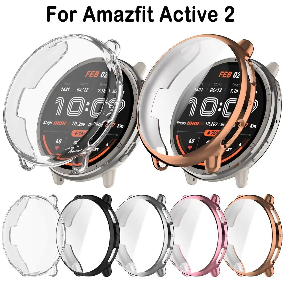 TPU ป้องกันกรณี Anti-Scratch ป้องกันหน้าจอกันชนนาฬิกาสําหรับ Amazfit Active 2 อุปกรณ์เสริมนาฬิกาสมาร์ท