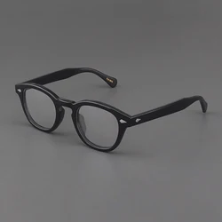 Men's Spectacle Frame Johnny Depp Style Glasses Transparent Lens Brand designer Computer Male Round Vintage Eyeglasses