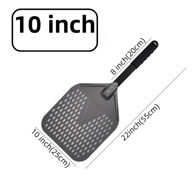 10 12 13 14 14 pulgadas de pizza grande de pizza perforada manija corta para el horno herramientas de cocina de cáscara