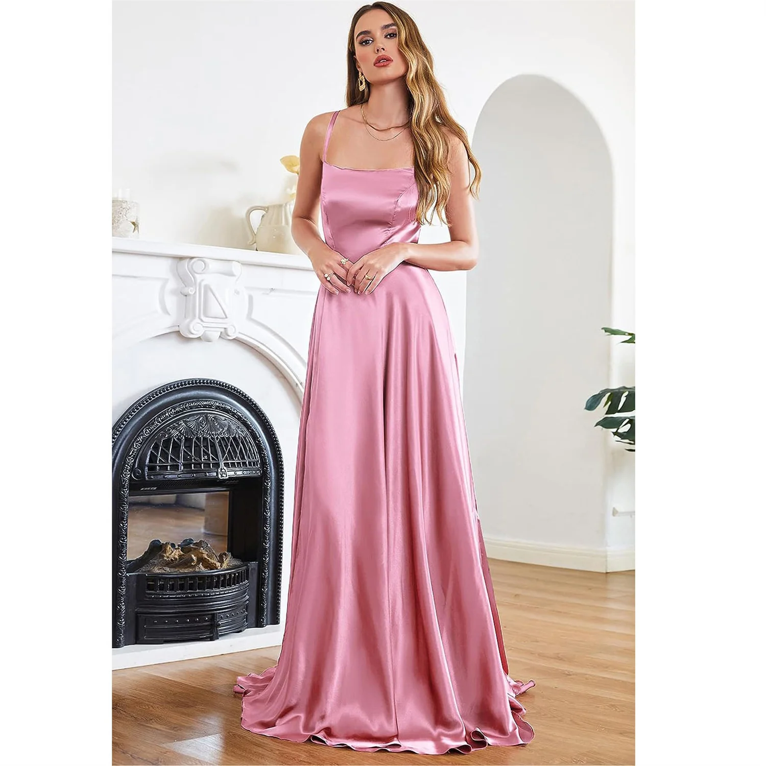 Abito da sposa Prom Satin Amandas Novias negozio ufficiale eleganti abiti da sposa civili 2023 abiti da donna eleganti e graziosi