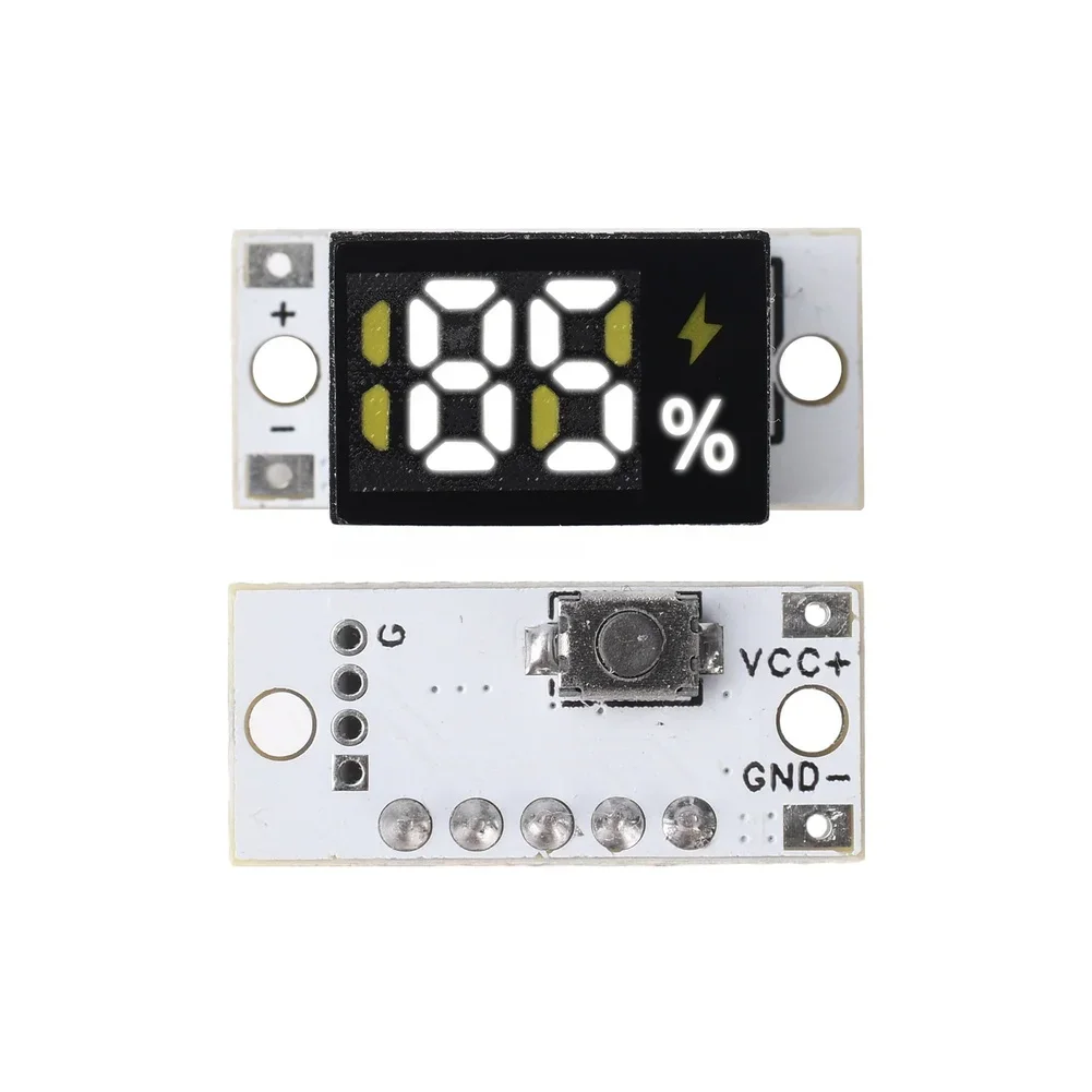 Real Time Battery Percentage Indicator Module for 1S 2S 3S 4S Li Ion Batteries with Ultra Small 18mm x 8mm Footprint