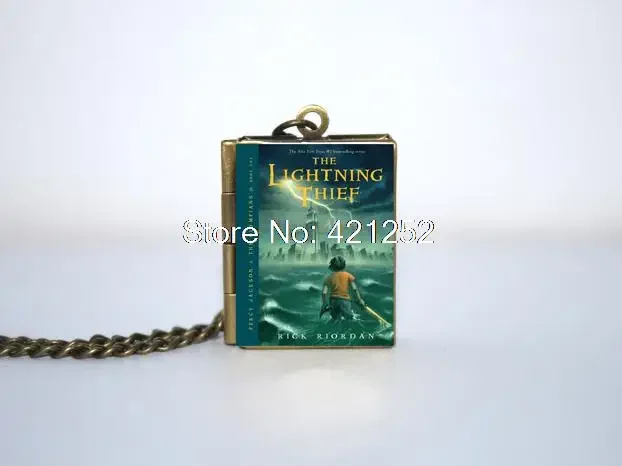 New Percy Jackson Covers The Thief and Sea of Monsters Book Locket Bronze Tone Jewelry