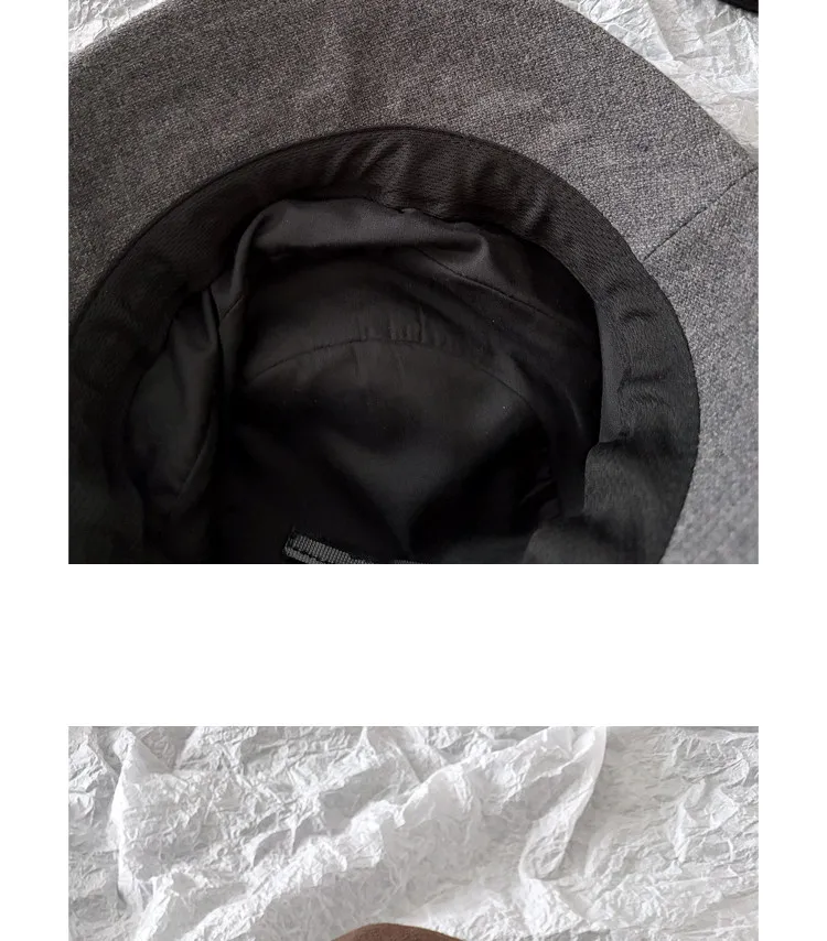 Britischer Retro-Woll-Bucket-Hat für Damen – Vielseitiger Hut für Frühling, Herbst, Reisen und Freizeit, der das Gesicht schmaler wirken lässt, mit literarisch inspirierter Krempe – Detail 15