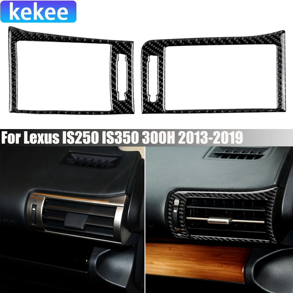 

Carbon Fiber Car Accessories Dashboard Sides Air Vent Modified Interior Cover Sticker Trim For Lexus IS250 IS350 300H 2013-2020