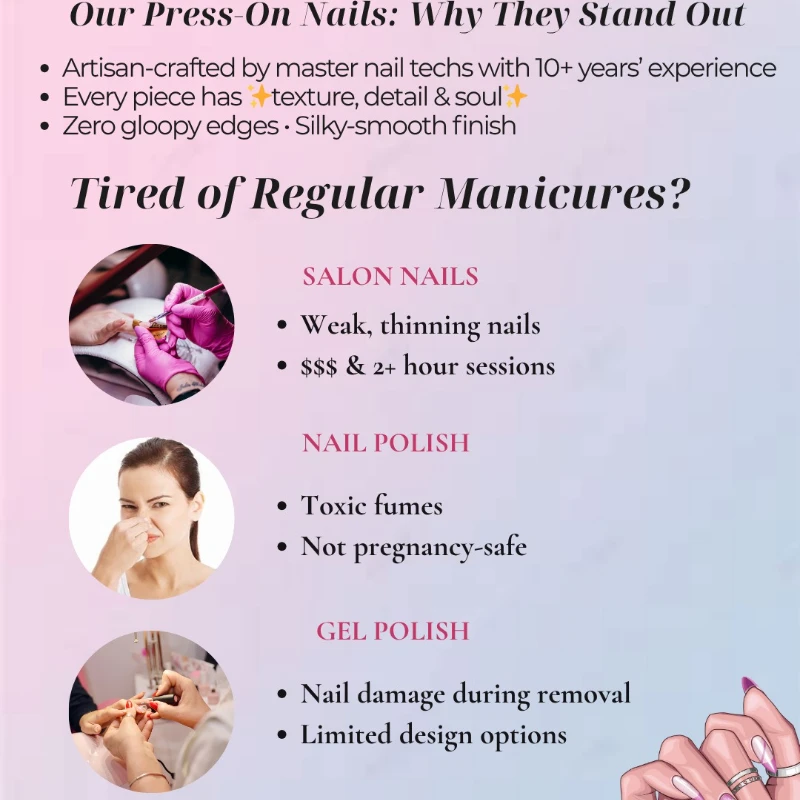 10 Uds uñas cortas de pico de pato labios rojos remache a cuadros estrella decorada puntas de uñas postizas